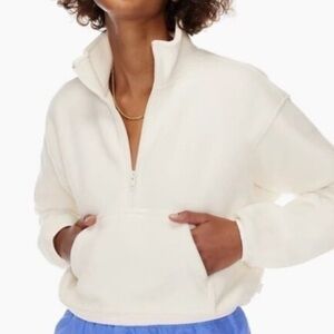 TNA Polar Fleece Quarter Zip in Cream